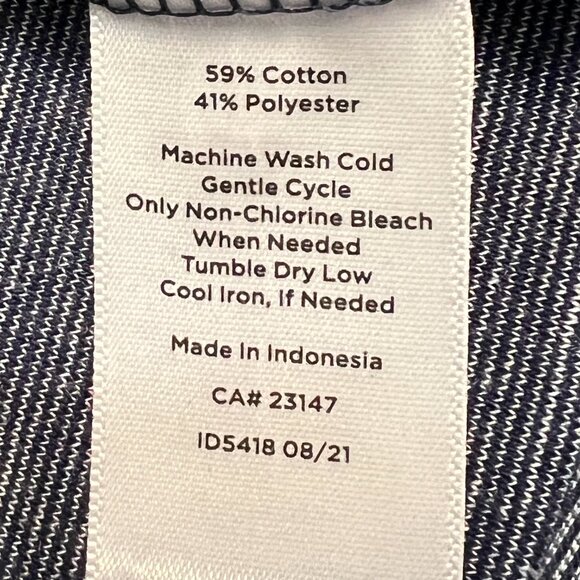 Talbots Women's Top T-Shirt Navy 3/4 Sleeve Round Neck Pullover Size Large - Picture 4 of 6